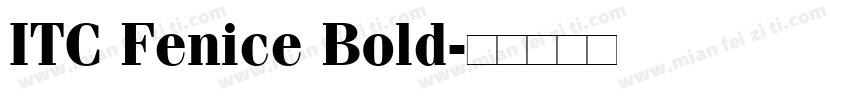 ITC Fenice Bold字体转换